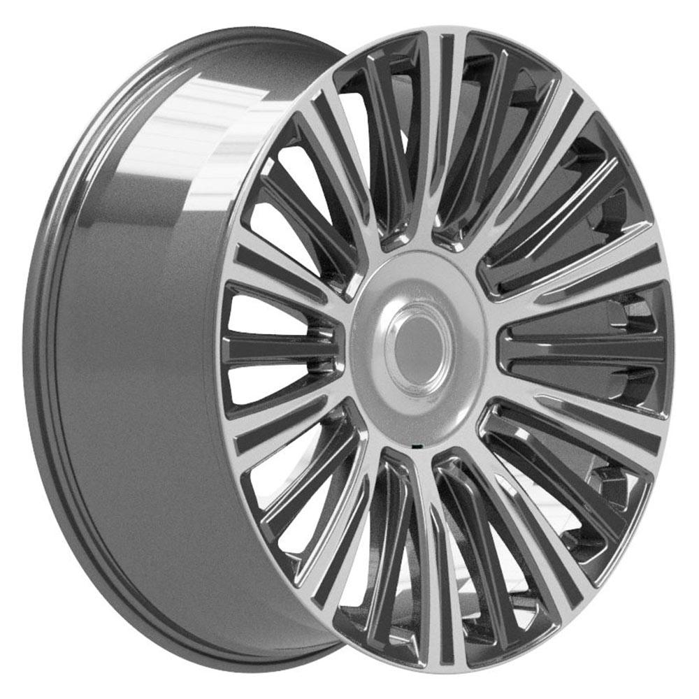 24x10 OE Wheels CA92 Gunmetal with Polished Face Wheel 6x5.5 (28mm)