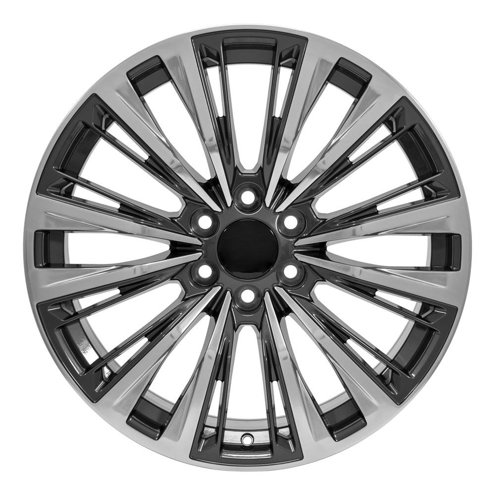 22x9 OE Wheels CA93 Gunmetal with Polished Face Wheel 6x5.5 (28mm)