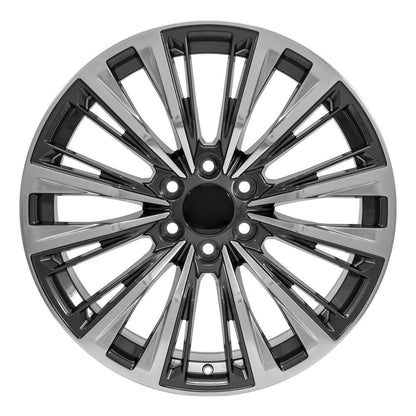 22x9 OE Wheels CA93 Gunmetal with Polished Face Wheel 6x5.5 (28mm)
