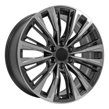 22x9 OE Wheels CA93 Gunmetal with Polished Face Wheel 6x5.5 (28mm)