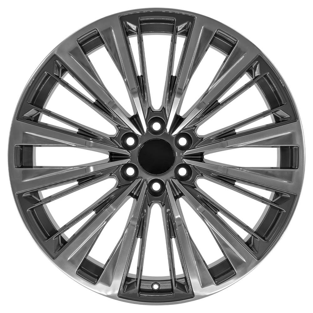 24x10 OE Wheels CA93 Gunmetal with Polished Face Wheel 6x5.5 (28mm)