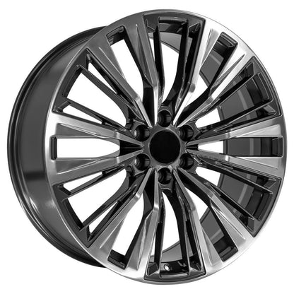 24x10 OE Wheels CA93 Gunmetal with Polished Face Wheel 6x5.5 (28mm)