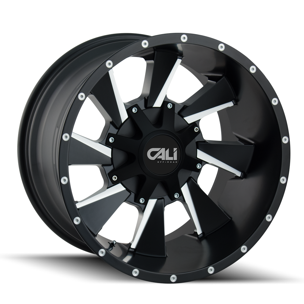 20x9 Cali Off-Road Distorted Black Milled Wheel 6x120/6x5.5 (0mm)