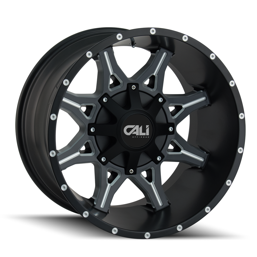 20x9 Cali Off-Road Obnoxious Black Milled Wheel 5x5/5x5.5 (0mm)