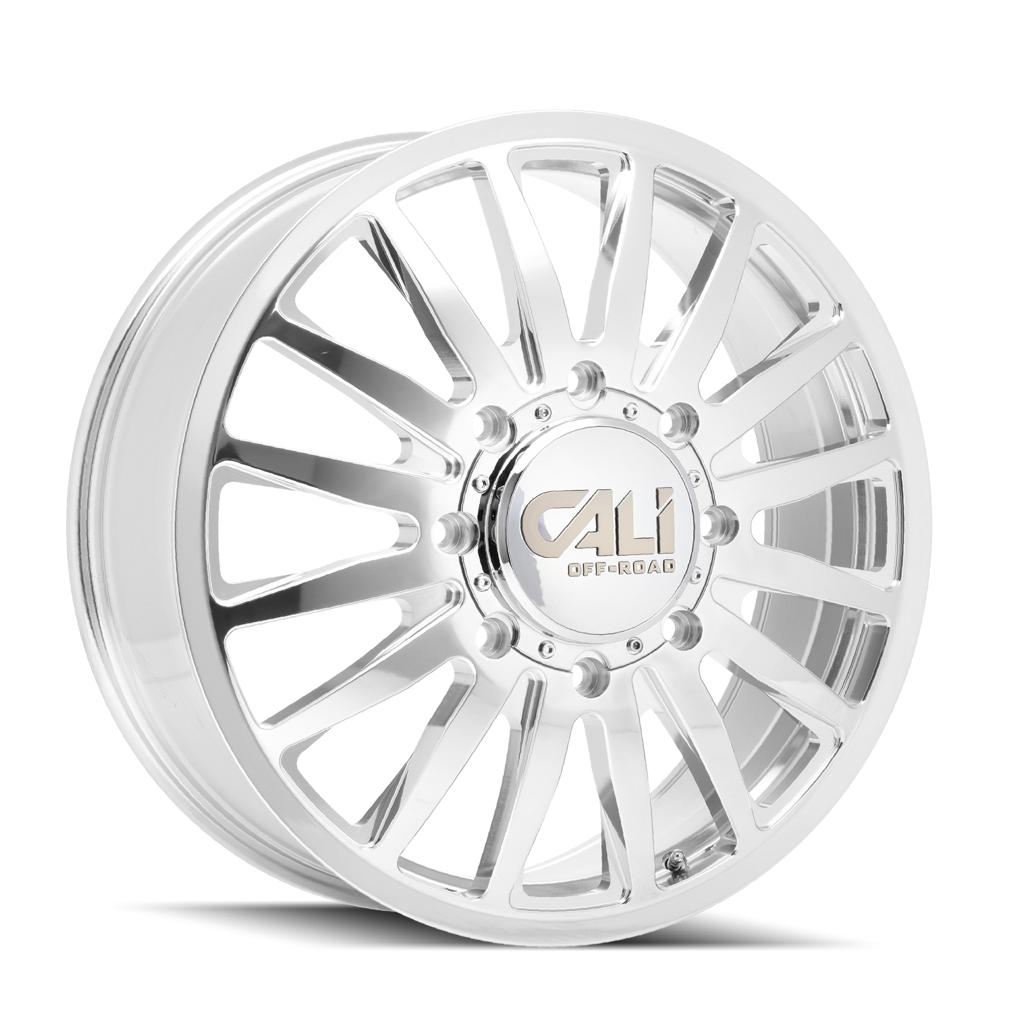 22x8.25 Cali Off-Road Summit Polished/Milled Dually Front Wheel 8x6.5 (115mm)