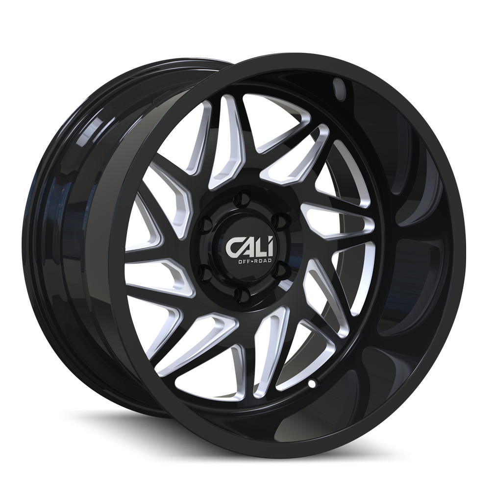20x12 Cali Off-Road Gemini Black Milled Wheel 6x5.5 (-51mm)