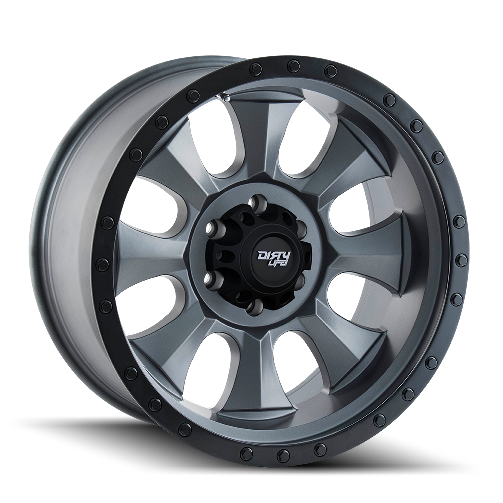 18x9 Dirty Life Ironman Matte Gunmetal/Black Wheel 8x6.5 (0mm)