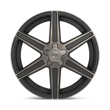 20x10.5 Niche M236 Carina Matte Machined Double Dark Tint Wheel 5x112 (40mm)
