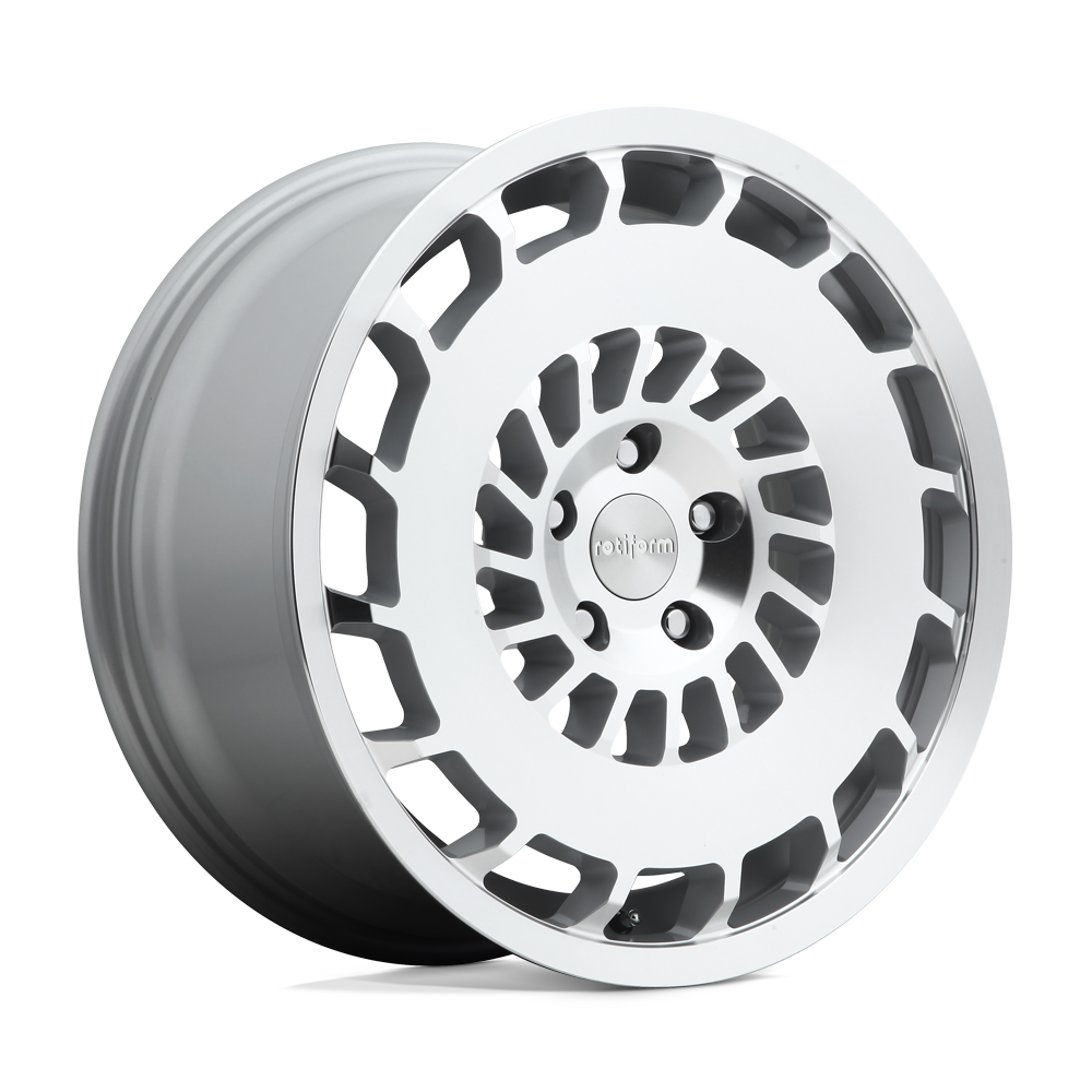 19x8.5 Rotiform R135 CCV GLOSS SILVER MACHINED Wheel 5x112 (45mm)