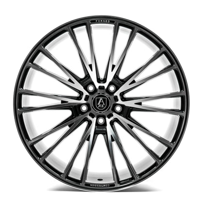 20x8.5 Axe Wheels CF2 Black and Polished Face FORGED Wheel 5x115 (40mm)