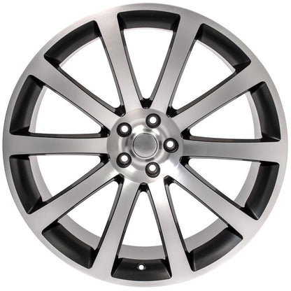 22x9 OE Wheels CL02 Satin Black Machined Wheel 5x115 (18mm)