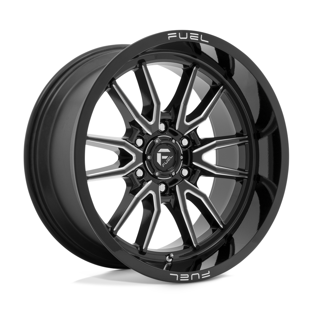 17x9 Fuel D761 CLASH Gloss Black Milled Wheel 6x135 (1mm)