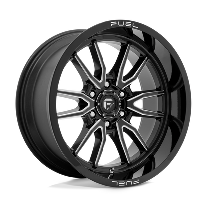 17x9 Fuel D761 CLASH Gloss Black Milled Wheel 6x135 (1mm)