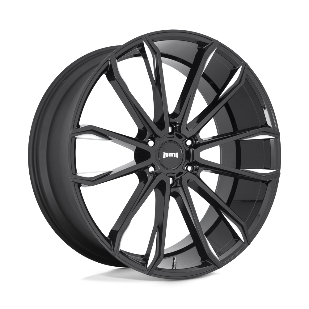 24x10 DUB S252 CLOUT GLOSS BLACK MILLED Wheel 6x135 (30mm)
