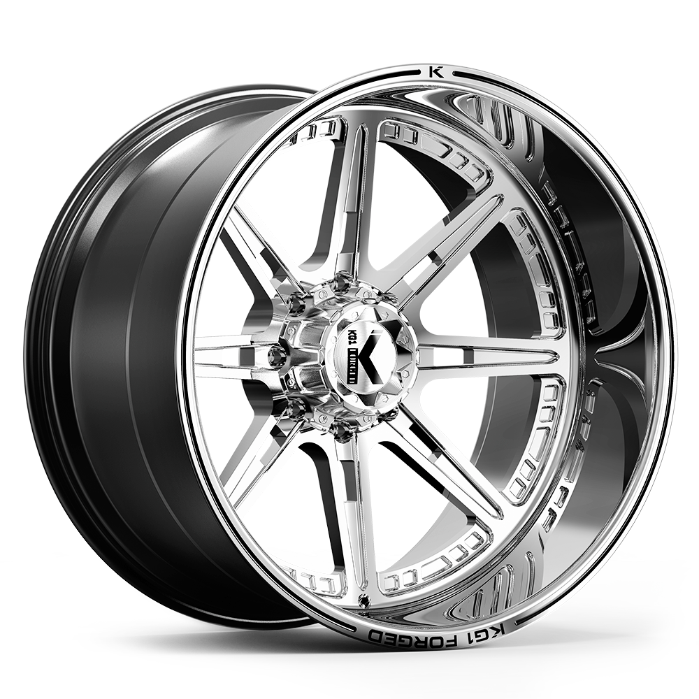 26x14 KG1 Forged KC007 Compass Polished FORGED Wheel 6x5.5 (-76mm)