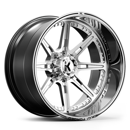 24x14 KG1 Forged KC007 Compass Polished FORGED Wheel 6x5.5 (-76mm)