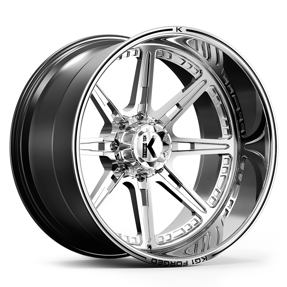 26x14 KG1 Forged KC007 Compass Polished FORGED Wheel 8x180 (-76mm)