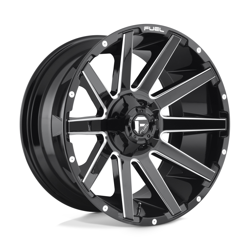 20x9 Fuel D615 CONTRA GLOSS BLK MILLED Wheel 5x5.5/5x150 (1mm)