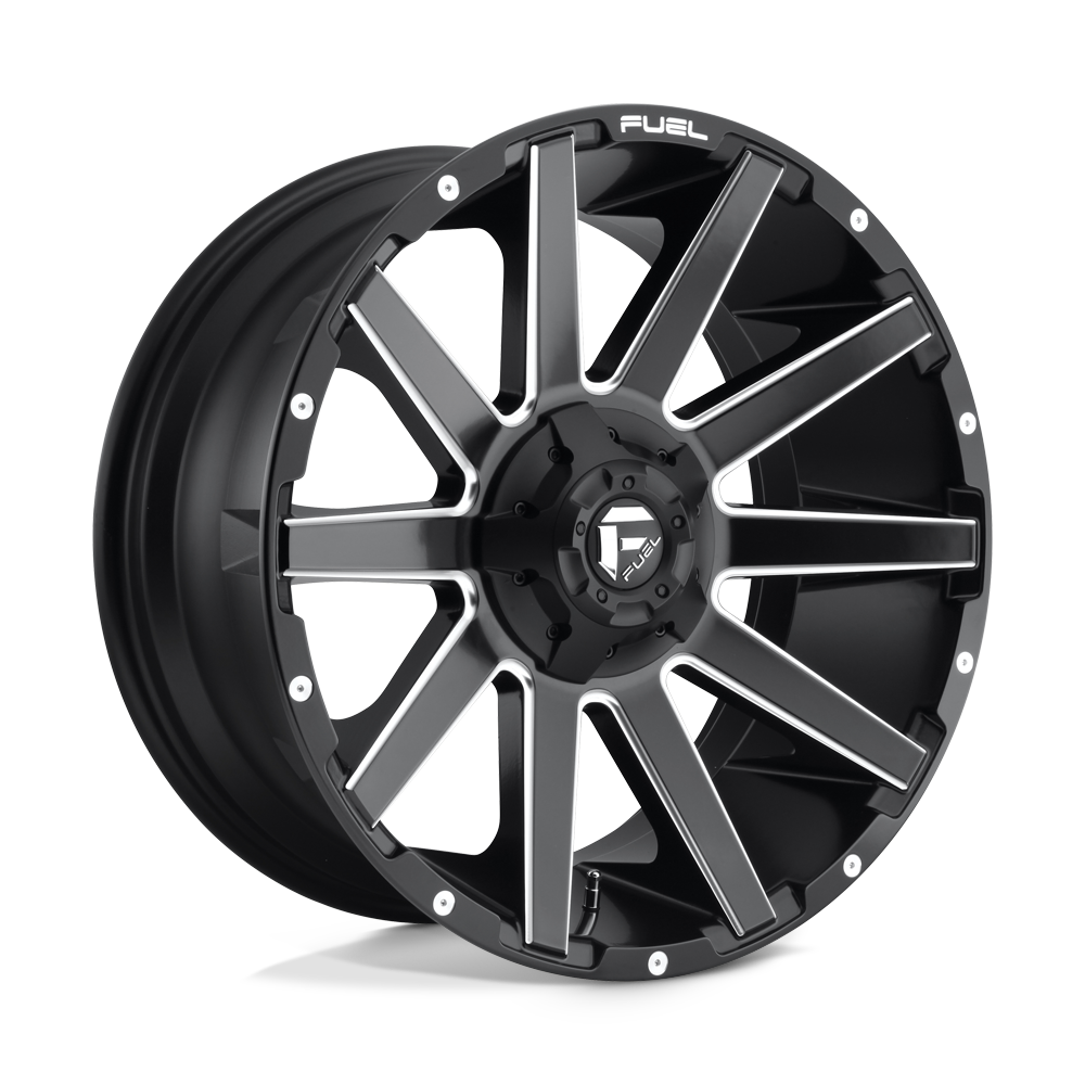 20x9 Fuel D616 CONTRA MATTE BLACK MILLED Wheel 6x135/6x5.5 (1mm)