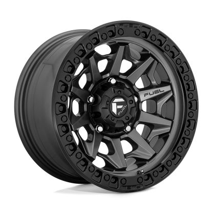17x9 Fuel D716 Covert Matte Gunmetal Black Bead Ring Wheel 5x150 (-12mm)