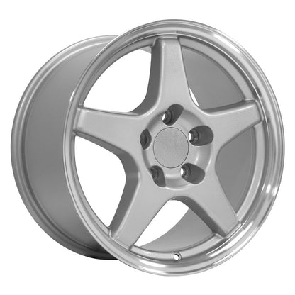 17x9.5 OE Wheels CV01 Silver with Machined Lip Wheel 5x4.75 (56mm)