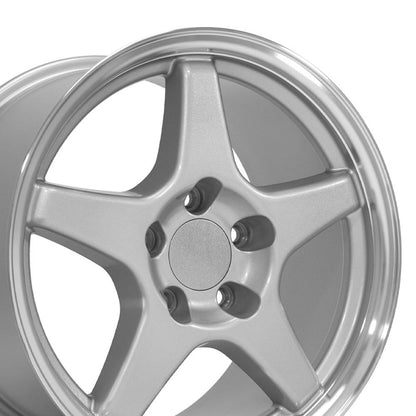 17x9.5 OE Wheels CV01 Silver with Machined Lip Wheel 5x4.75 (56mm)