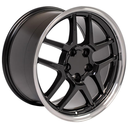 18x10.5 OE Wheels CV04 Black with Machined Lip Wheel 5x4.75 (56mm)