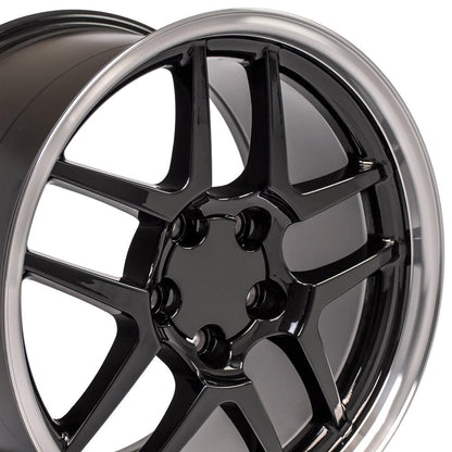 18x10.5 OE Wheels CV04 Black with Machined Lip Wheel 5x4.75 (56mm)