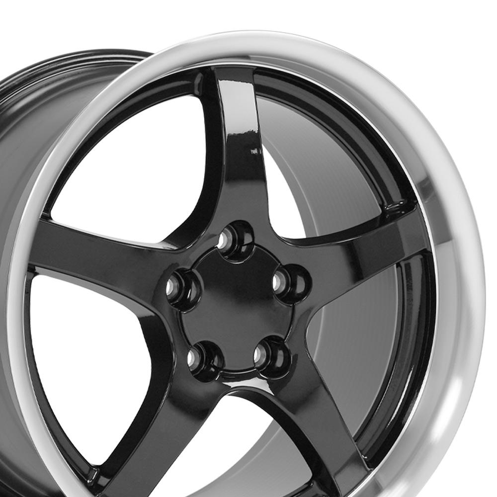 18x10.5 OE Wheels CV05 Black with Machined Lip Wheel 5x4.75 (56mm)
