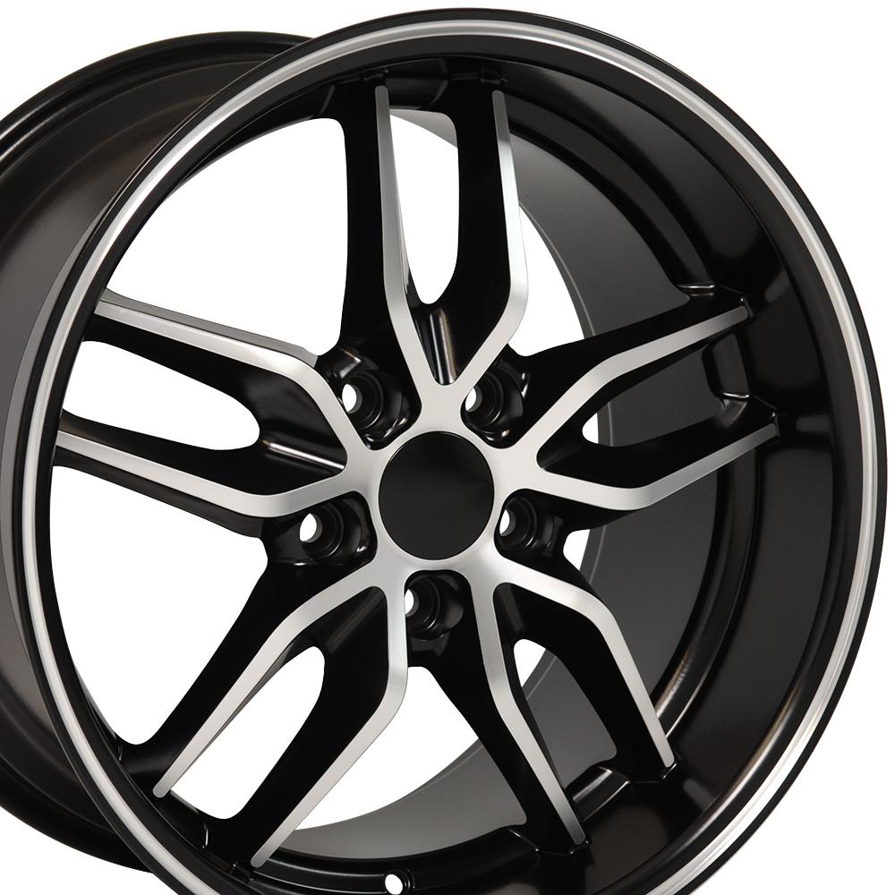 17x9.5 OE Wheels CV18A Satin Black Machined Wheel 5x4.75 (54mm)