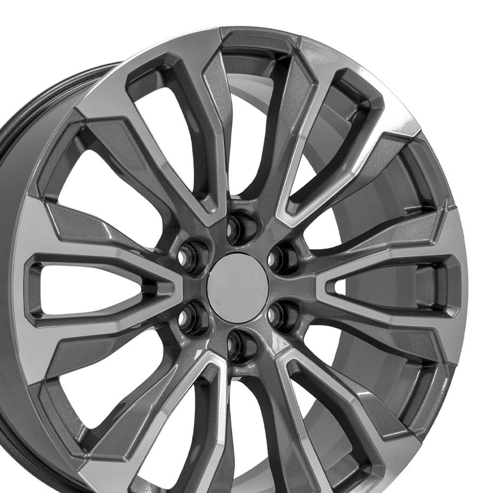 22x9 OE Wheels CV30 Gunmetal Machined Wheel 6x5.5 (28mm)