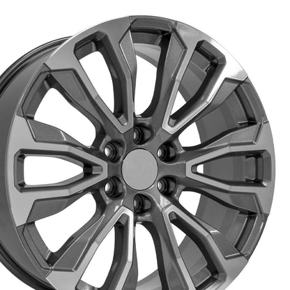 22x9 OE Wheels CV30 Gunmetal Machined Wheel 6x5.5 (28mm)