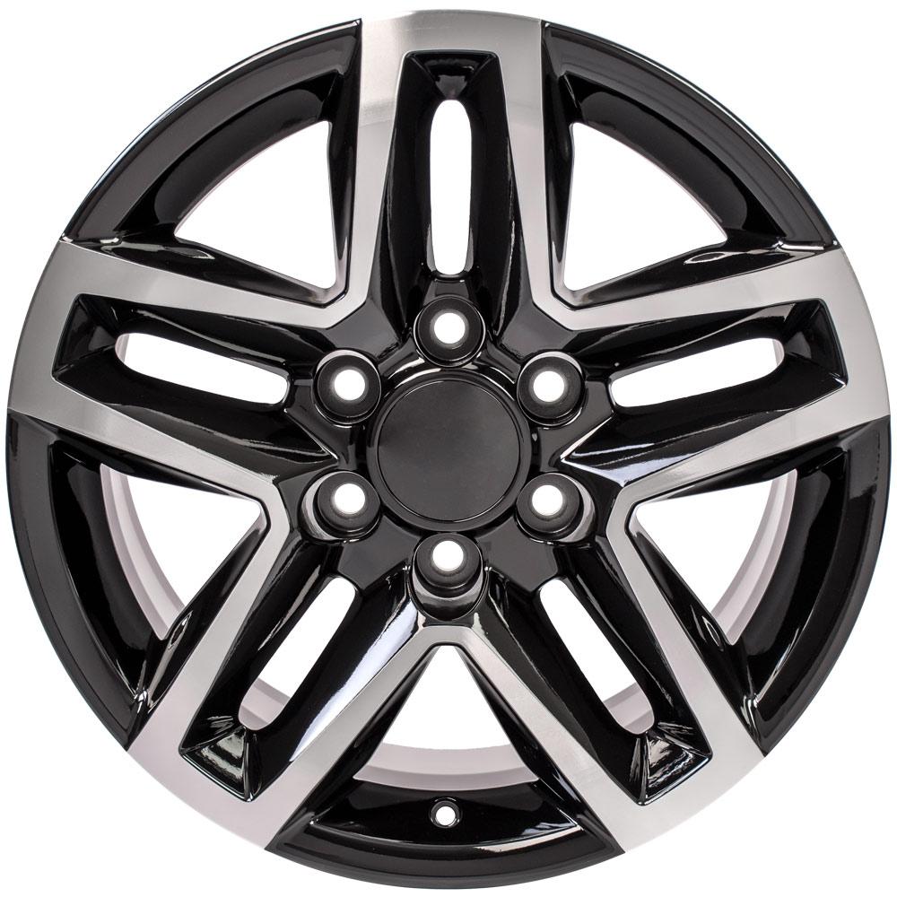 18x8.5 OE Wheels CV34B Black Machined Wheel 6x5.5 (26mm)