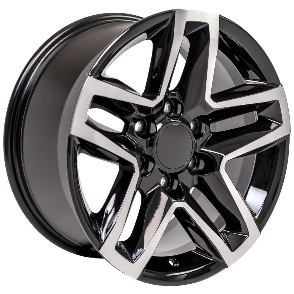 18x8.5 OE Wheels CV34B Black Machined Wheel 6x5.5 (26mm)