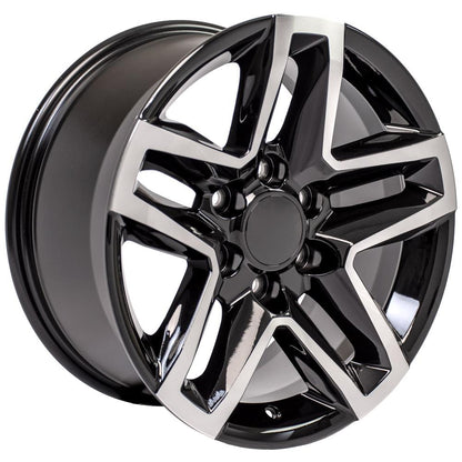 18x8.5 OE Wheels CV34B Black Machined Wheel 6x5.5 (26mm)