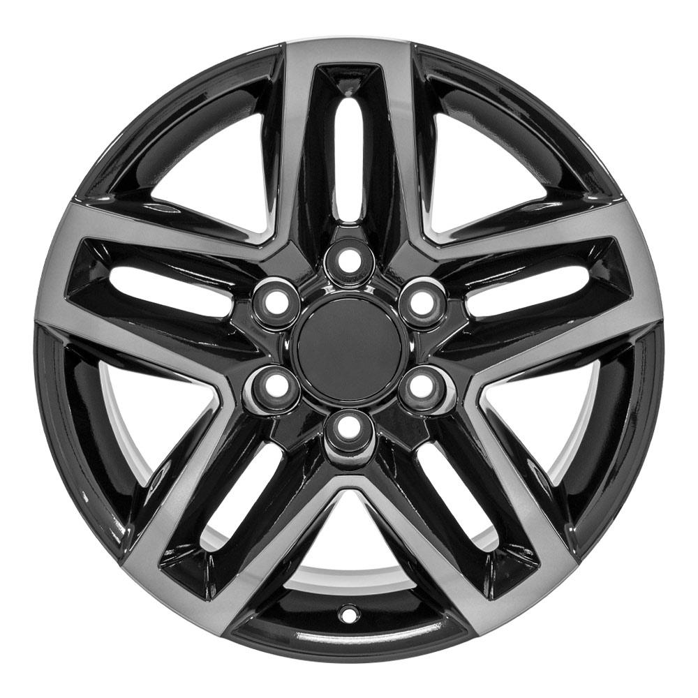 18x8.5 OE Wheels CV34B Black Machined with Tinted Clear Wheel 6x5.5 (26mm)