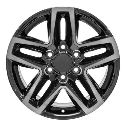 18x8.5 OE Wheels CV34B Black Machined with Tinted Clear Wheel 6x5.5 (26mm)