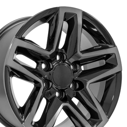 18x8.5 OE Wheels CV34B Black Machined with Tinted Clear Wheel 6x5.5 (26mm)