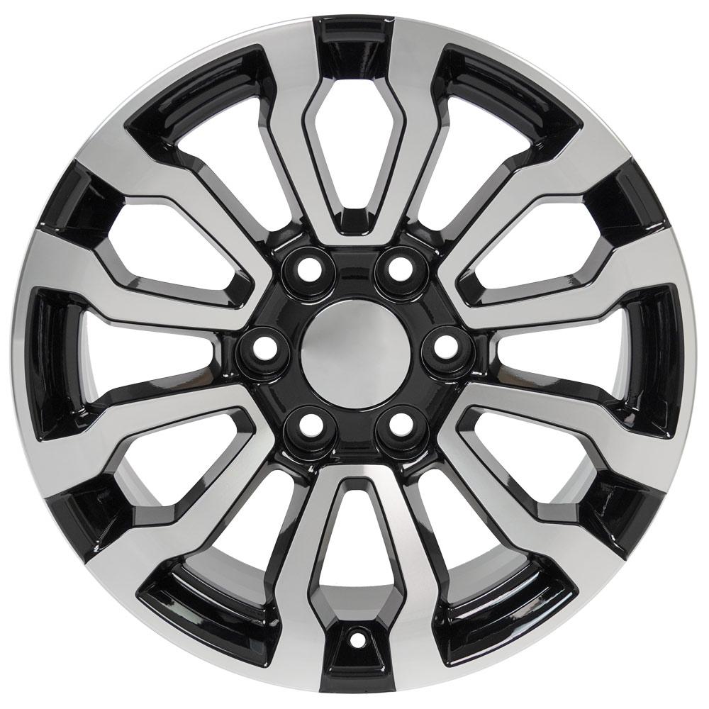18x8.5 OE Wheels CV35 Black Machined Wheel 6x5.5 (24mm)