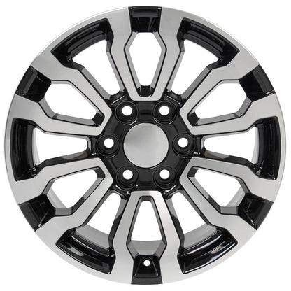 18x8.5 OE Wheels CV35 Black Machined Wheel 6x5.5 (24mm)