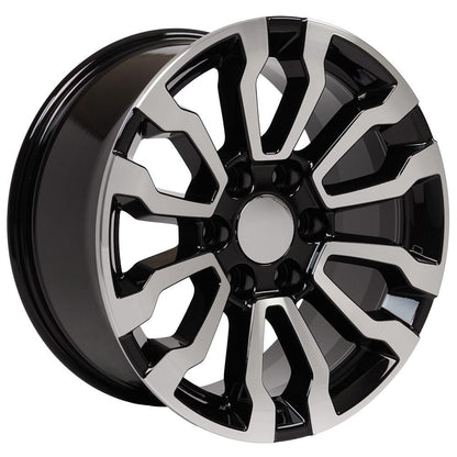 18x8.5 OE Wheels CV35 Black Machined Wheel 6x5.5 (24mm)