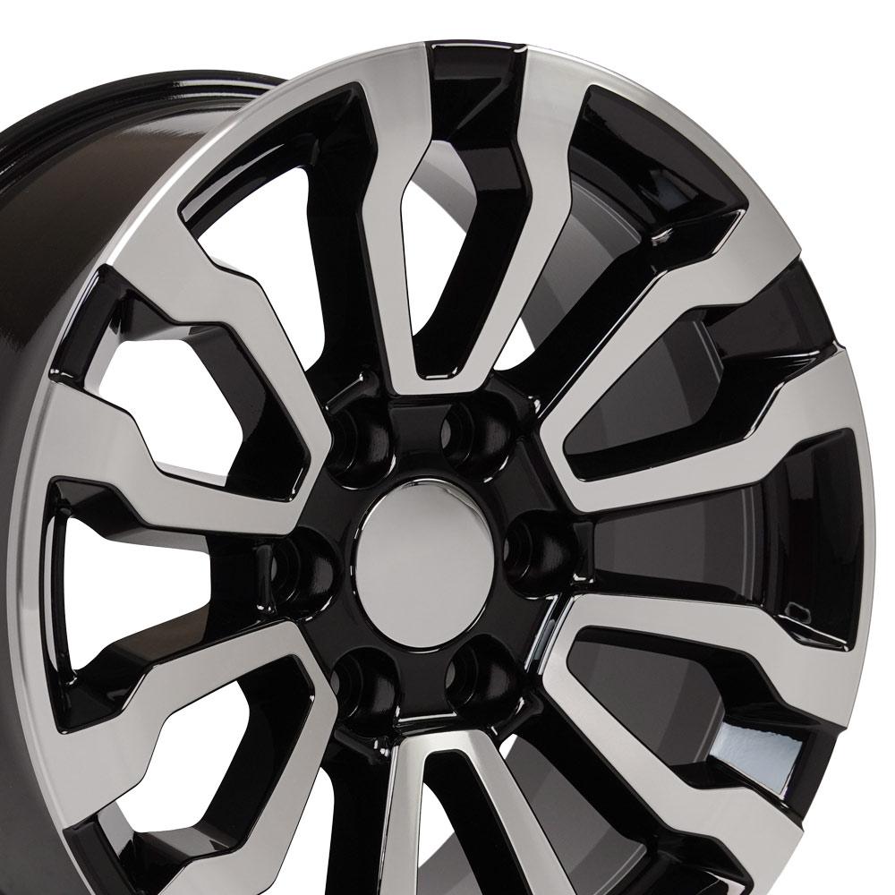 18x8.5 OE Wheels CV35 Black Machined Wheel 6x5.5 (24mm)