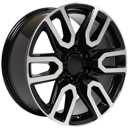 20x9 OE Wheels CV36 Black Machined Wheel 6x5.5 (24mm)
