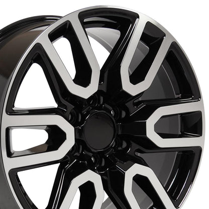 20x9 OE Wheels CV36 Black Machined Wheel 6x5.5 (24mm)