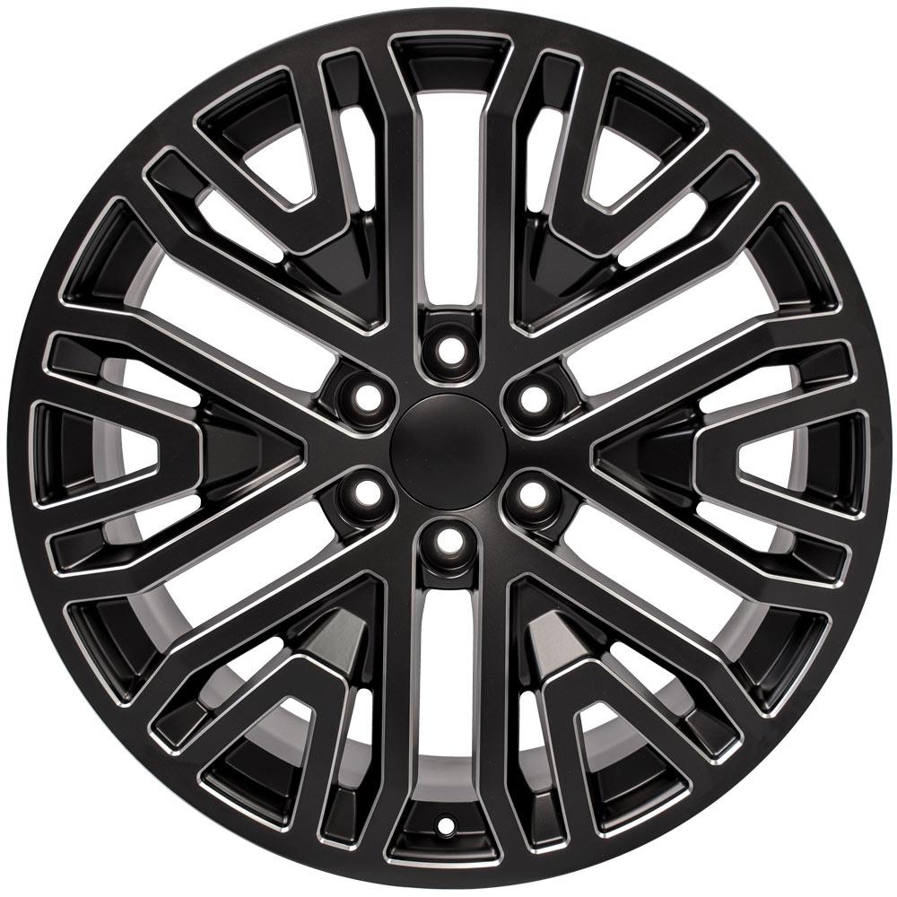22x9 OE Wheels CV37 Black with Milled Edge Wheel 6x5.5 (28mm)