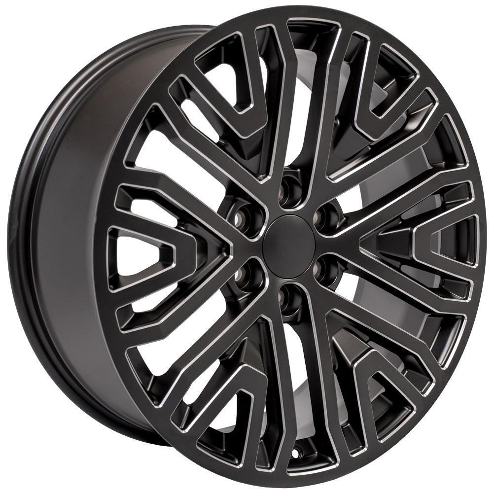 22x9 OE Wheels CV37 Black with Milled Edge Wheel 6x5.5 (28mm)