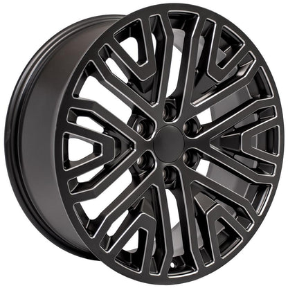 22x9 OE Wheels CV37 Black with Milled Edge Wheel 6x5.5 (28mm)