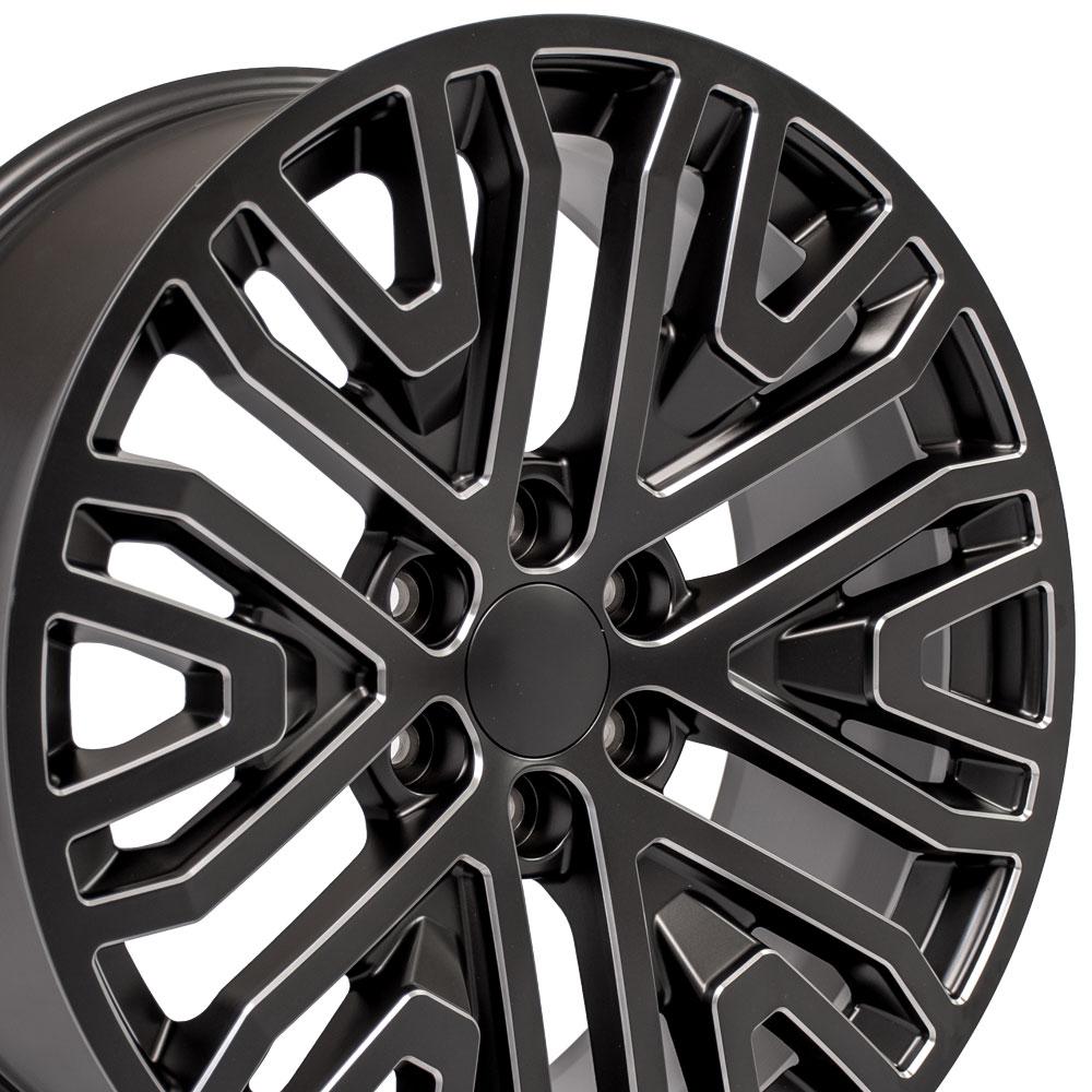 22x9 OE Wheels CV37 Black with Milled Edge Wheel 6x5.5 (28mm)