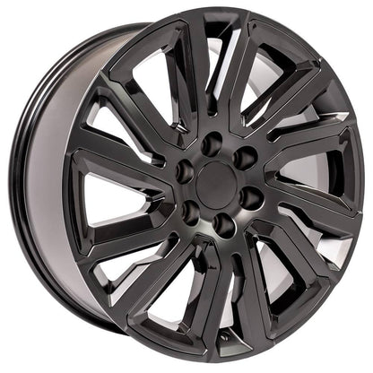 22x9 OE Wheels CV39 Satin Black with Gloss Black Wheel 6x5.5 (28mm)