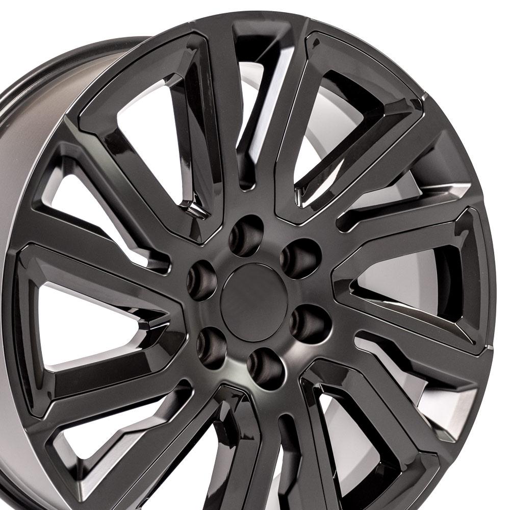22x9 OE Wheels CV39 Satin Black with Gloss Black Wheel 6x5.5 (28mm)